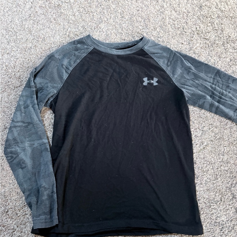Under Armour Black and Gray Athletic Top